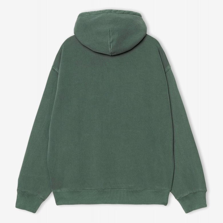 -(E6e03)-CARHARTT WIP HOODED LIBRARY SWEATSHIRT 復古LOGO 寬鬆帽T 黑/綠/藍-I034726