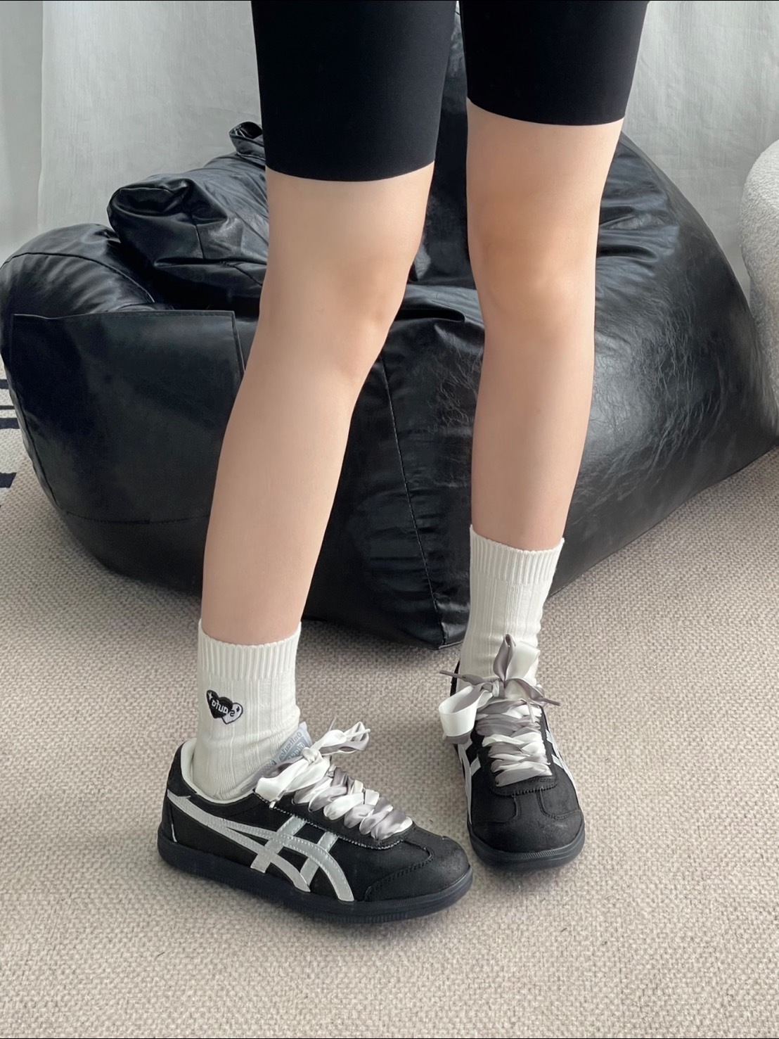 ONITSUKA TIGER 鬼塚虎 TOKUTEN 古典黑銀灰 芭蕾緞帶 1183A907-021