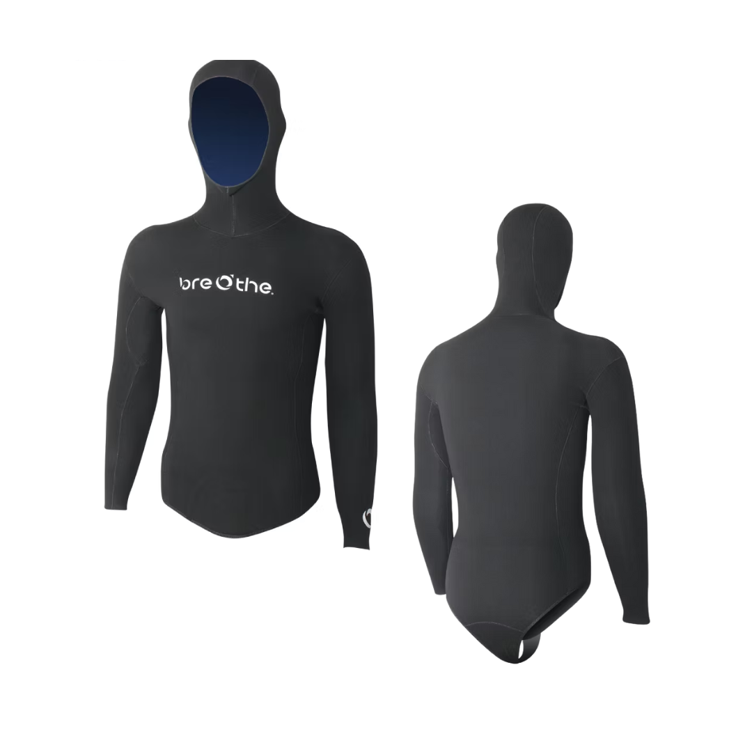 水呼吸Breathe 男款 3mm超彈雙面穿 自潛防寒上衣  黑/深藍
