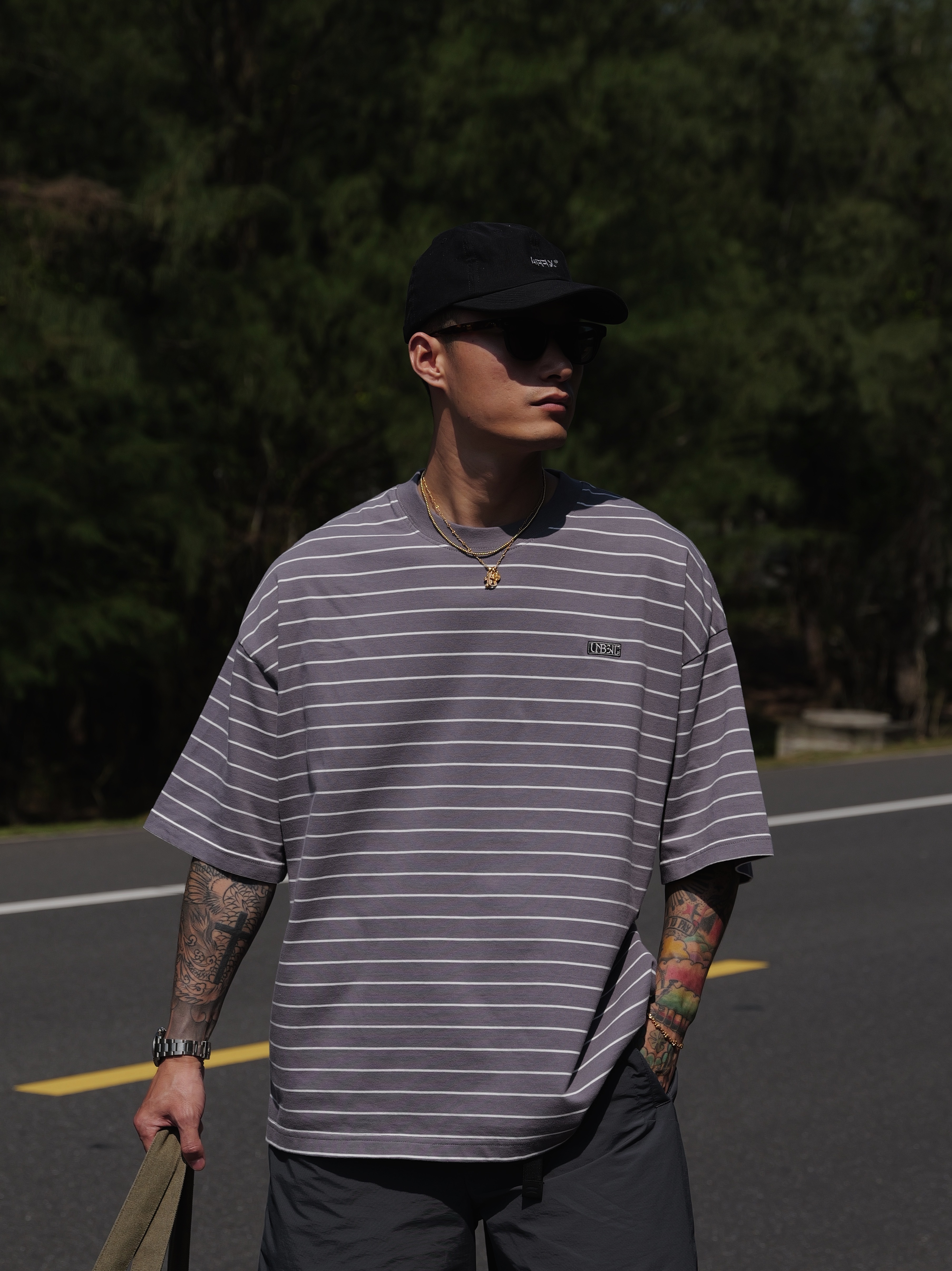 Unbent 25 s/s 重磅條紋Tee