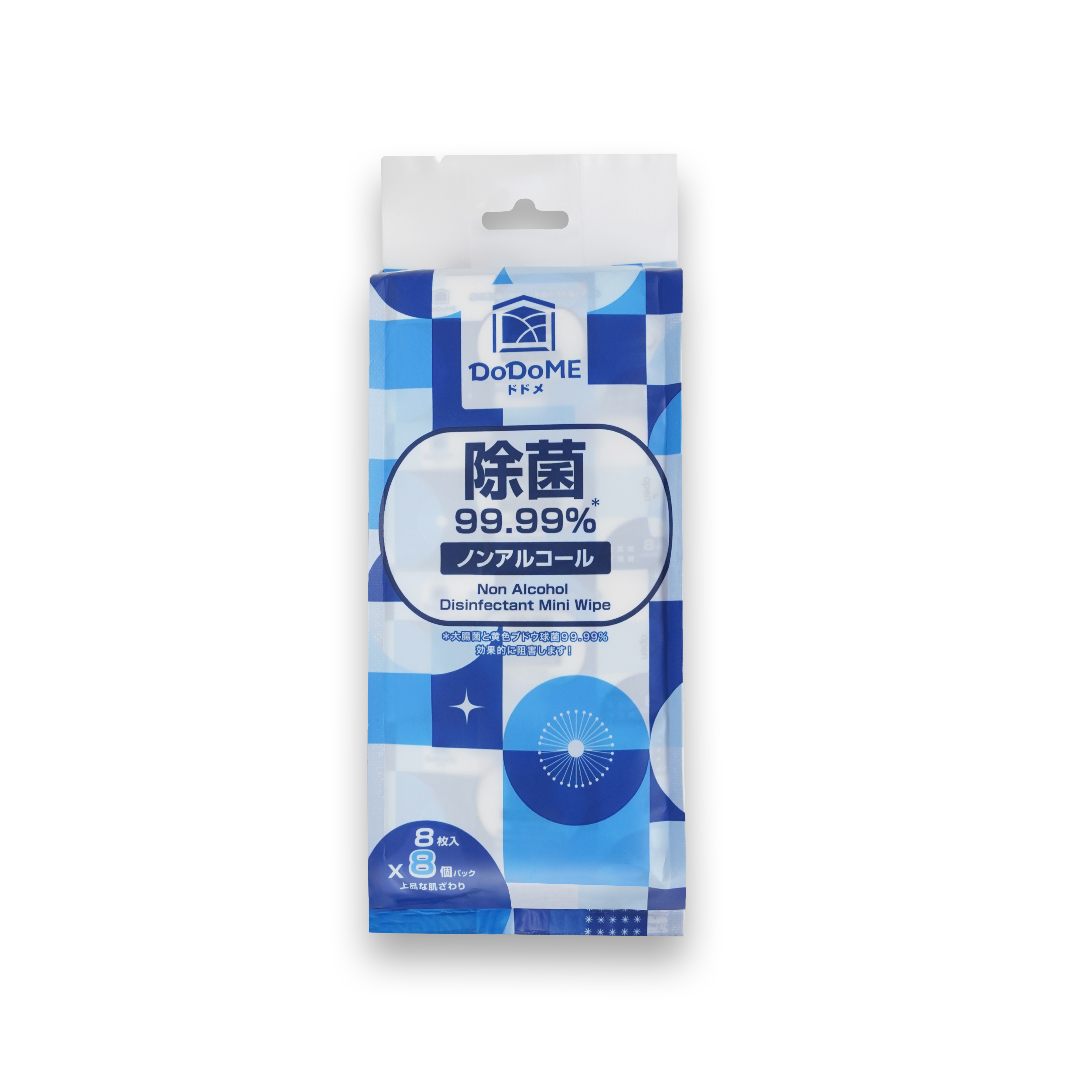 DoDoME 無酒精殺菌迷你濕紙巾 (8包x8片)