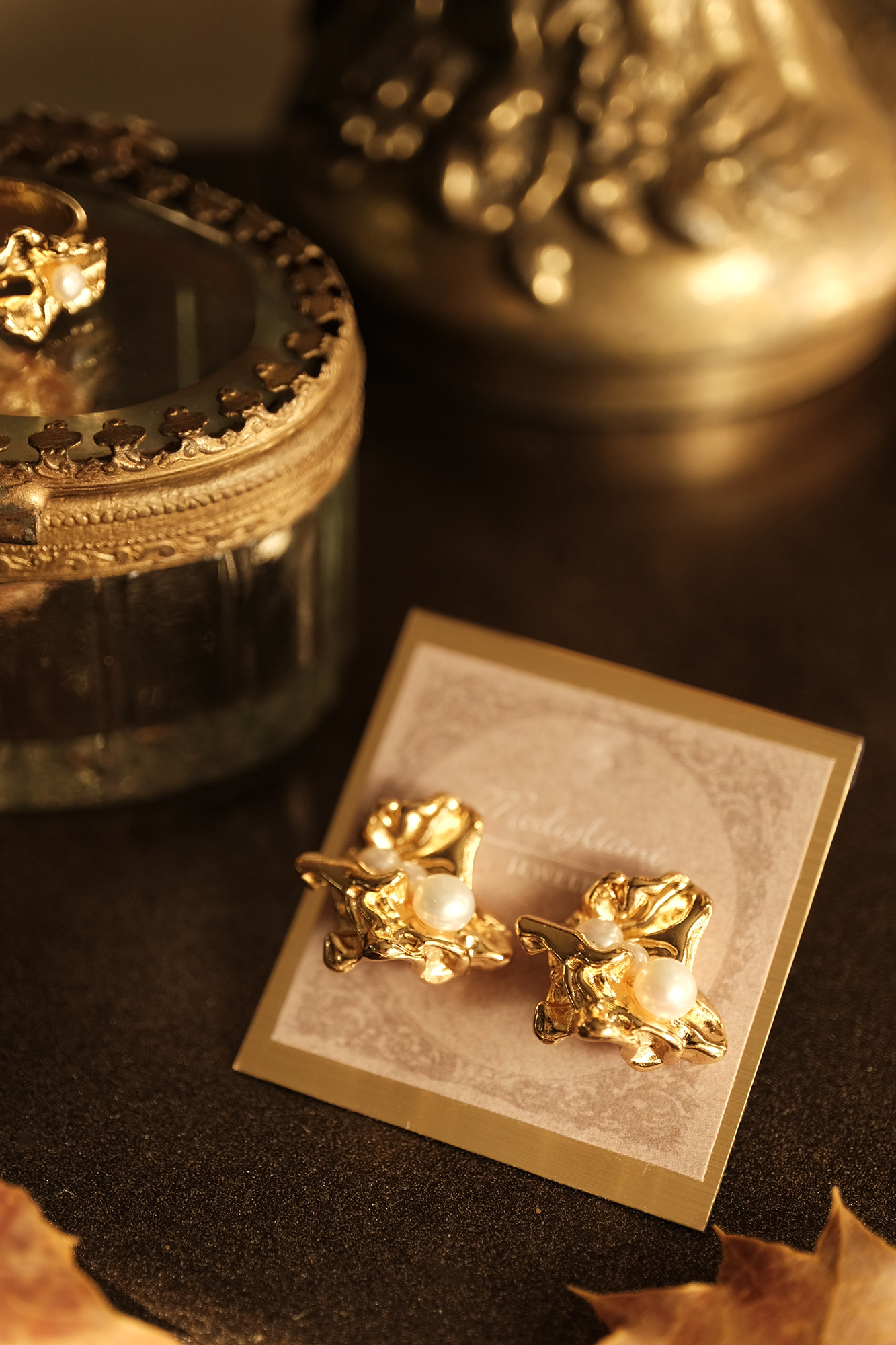 18KGP 流光金焰耳環