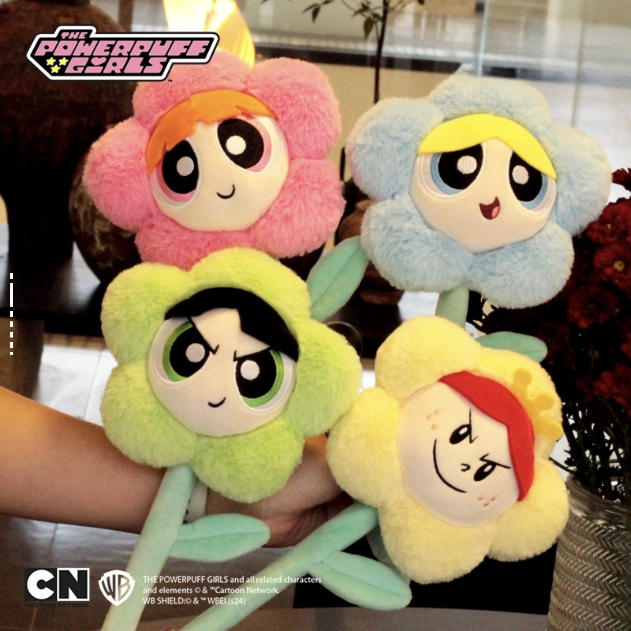 飛天小女警 絨毛花朵 花束 禮物 小花 花朵 玩偶 /預購