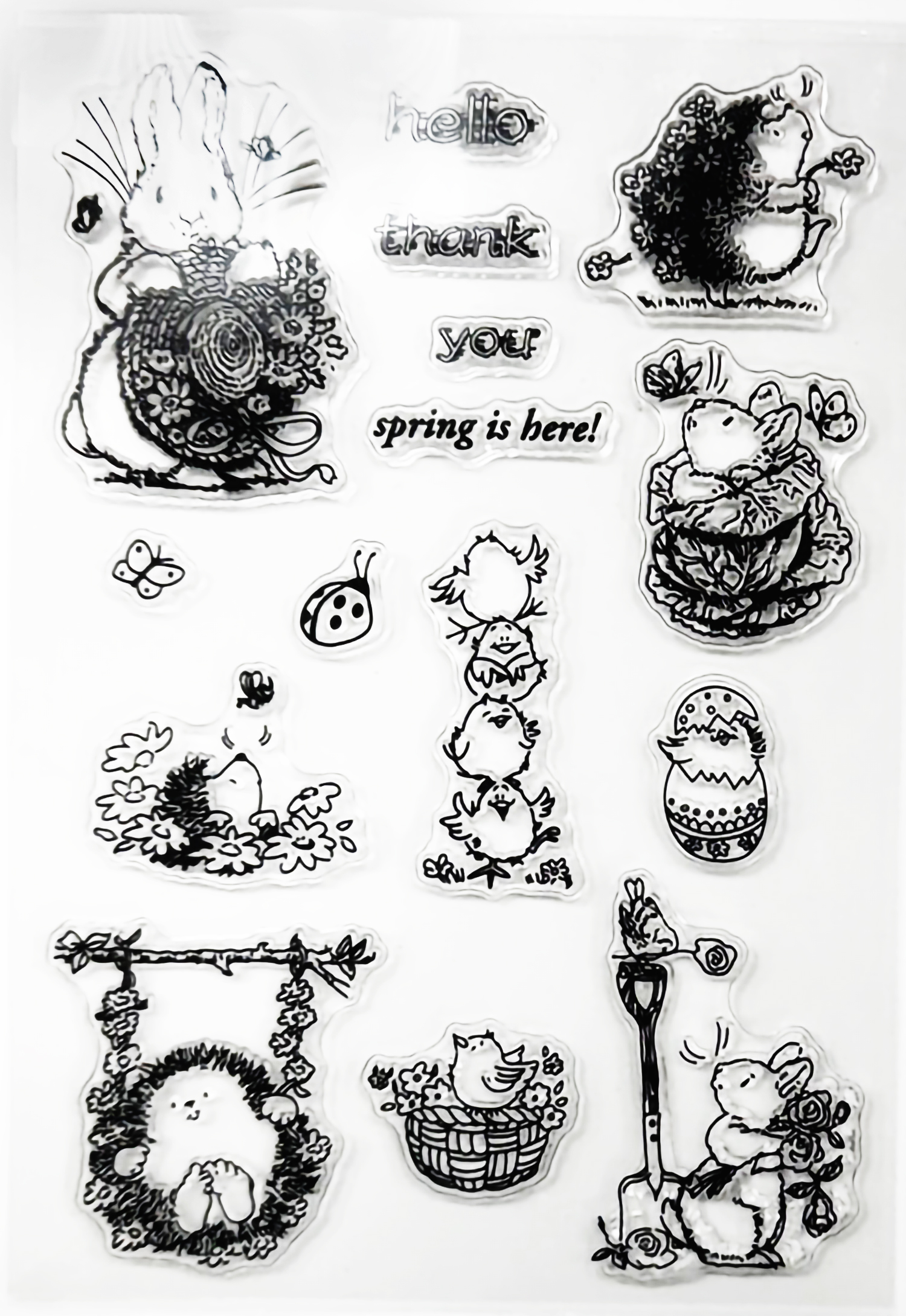 【新品】TS水晶印章組 | TS60刺蝟之春天來了 +TSS05兔兔們  # 數量有限 售完為止