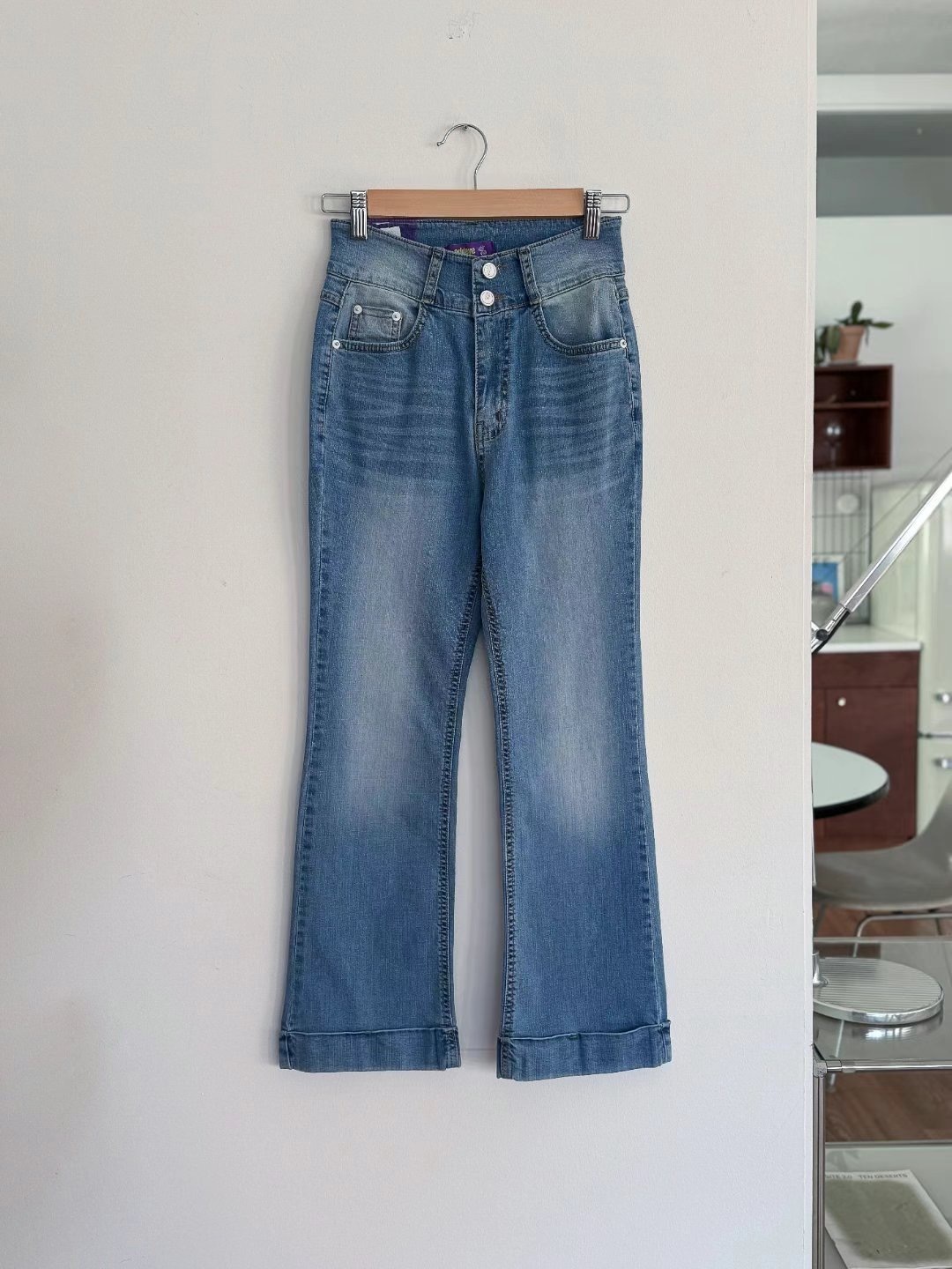 ♥粗腰封九分Jeans