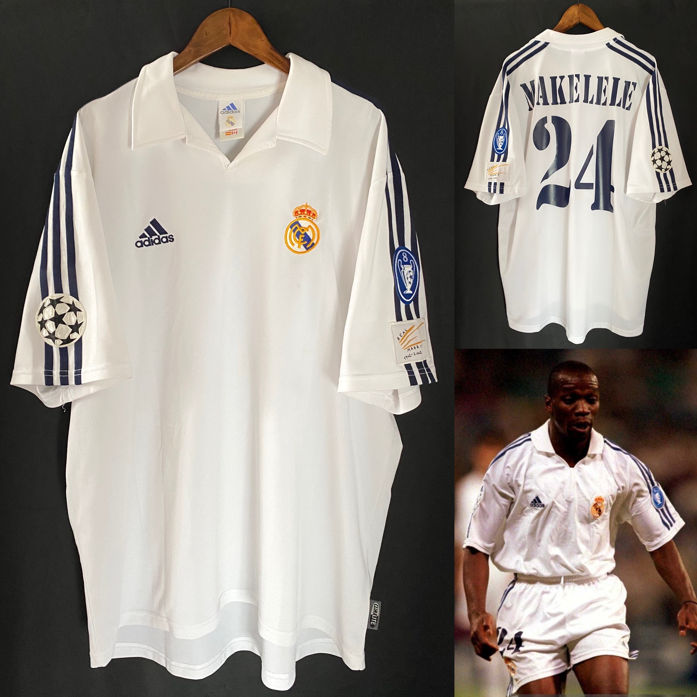 Real Madrid 2001-2002 UEFA Champions League Adidas Home