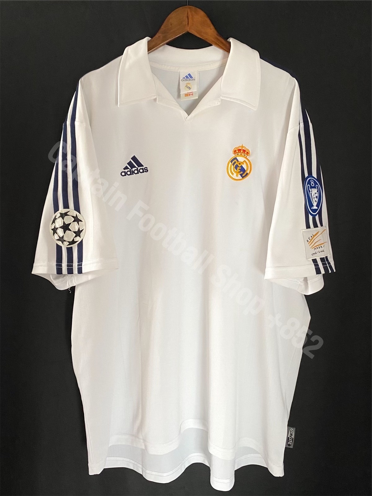 Real Madrid 2001-2002 UEFA Champions League Adidas Home Shirt #24 MAKELELE