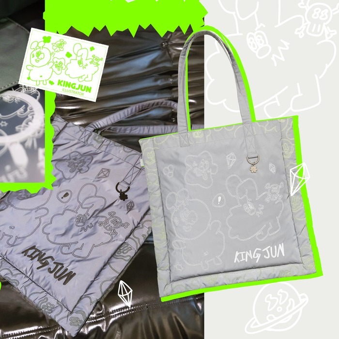 Kingjun｜方格托特袋｜反光限定款