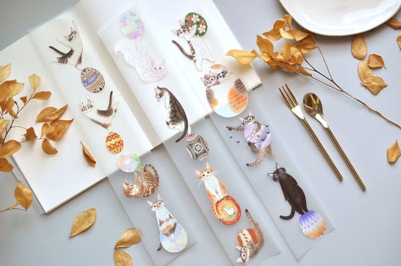 補補貓‧大衛煮愛｜PET紙膠帶｜彩蛋行星