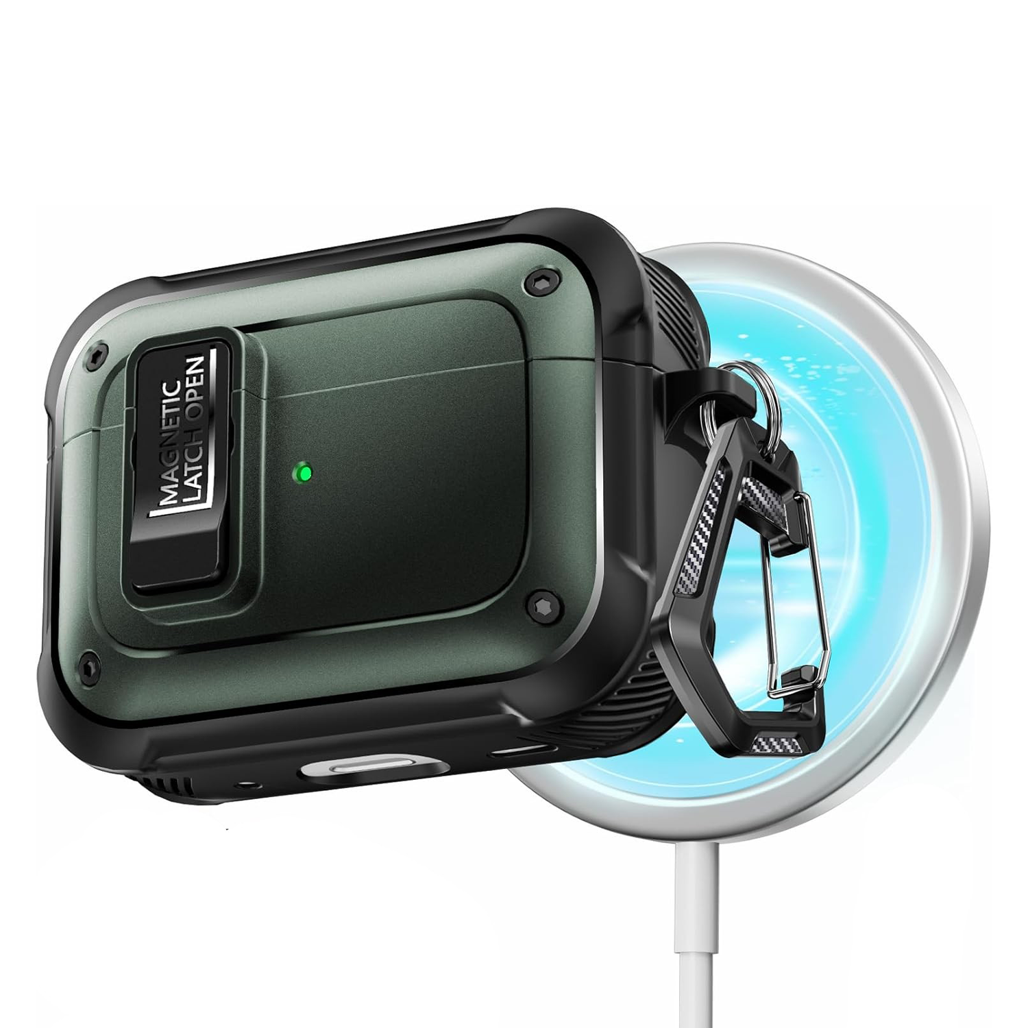 XPRO - Mag Armor Auto Lock - Airpods 4 Pro 2 Magsafe Case 高度防撞自動彈蓋安全鎖磁吸充電保護套