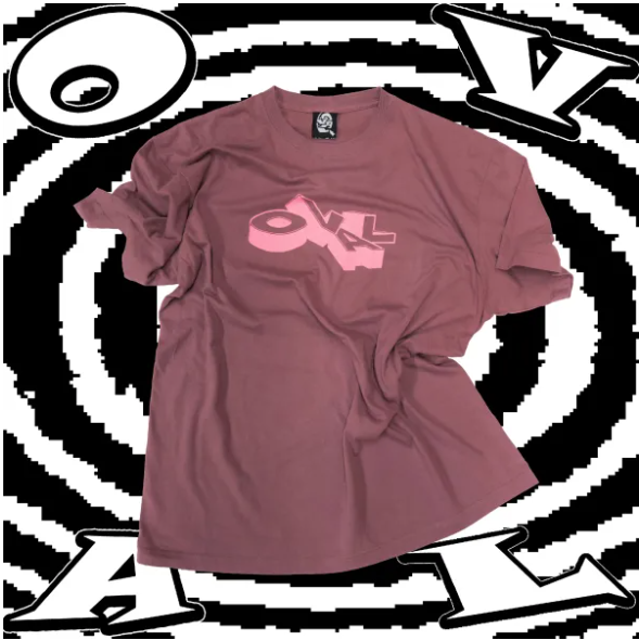 OVAL Block Tee / Merlot  XL