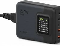 Hagibis 200W 5插口 USB GaN PD 3.0 充電器(帶LCD 顯示屏)