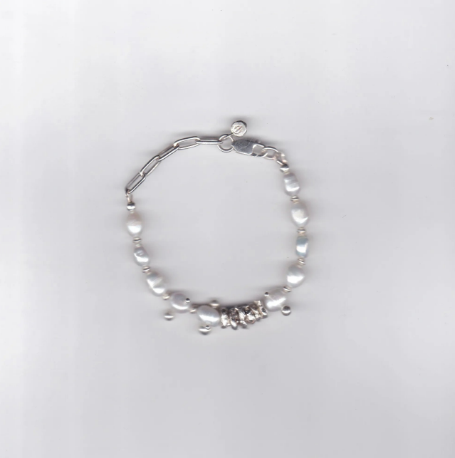 PROJ-ORNMNT 熔銀滴露珍珠手鍊