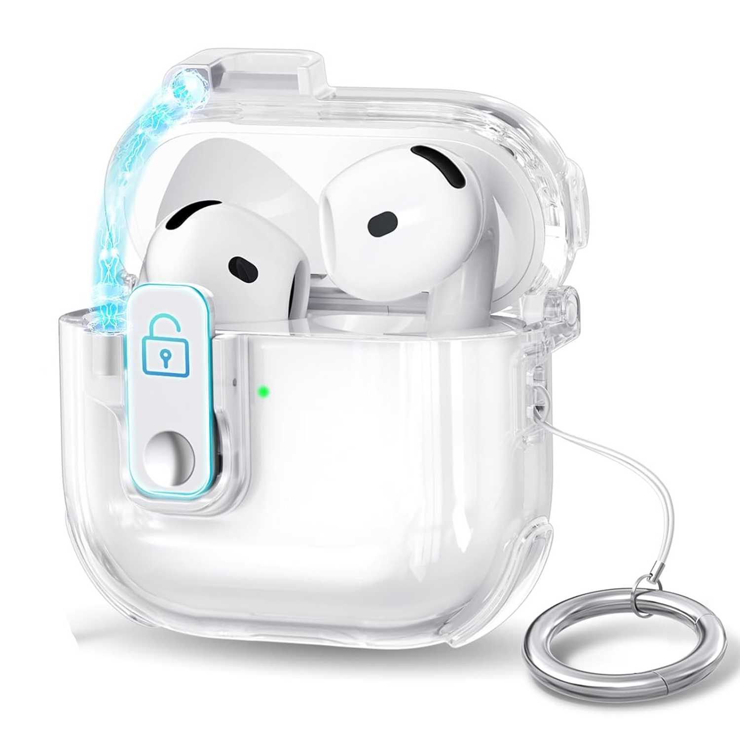 XPRO - Clear Auto Lock - Airpods 4 Pro 2 Case 防撞自動彈蓋安全鎖透明保護軟套
