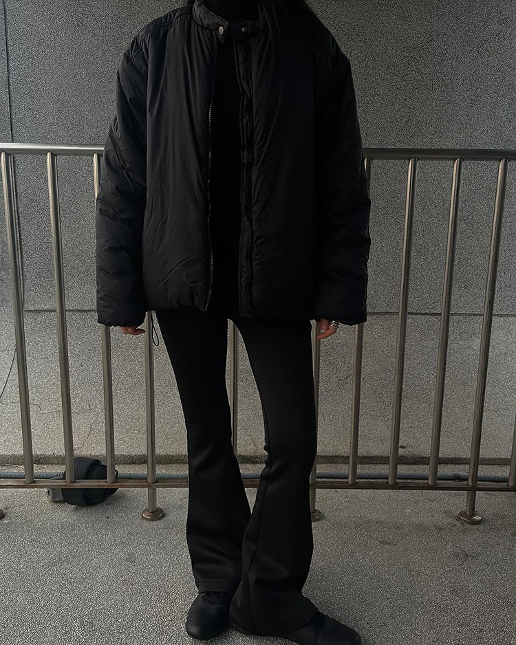 圓領鋪棉蓬蓬外套(-30%)