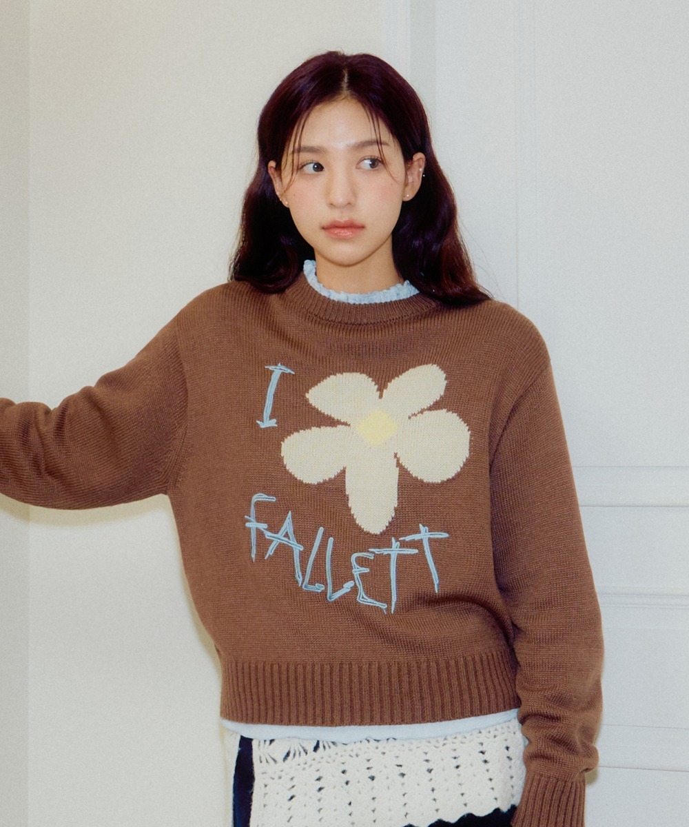 Fallett Drawing Flower Knit Fallett Drawing Flower Knit