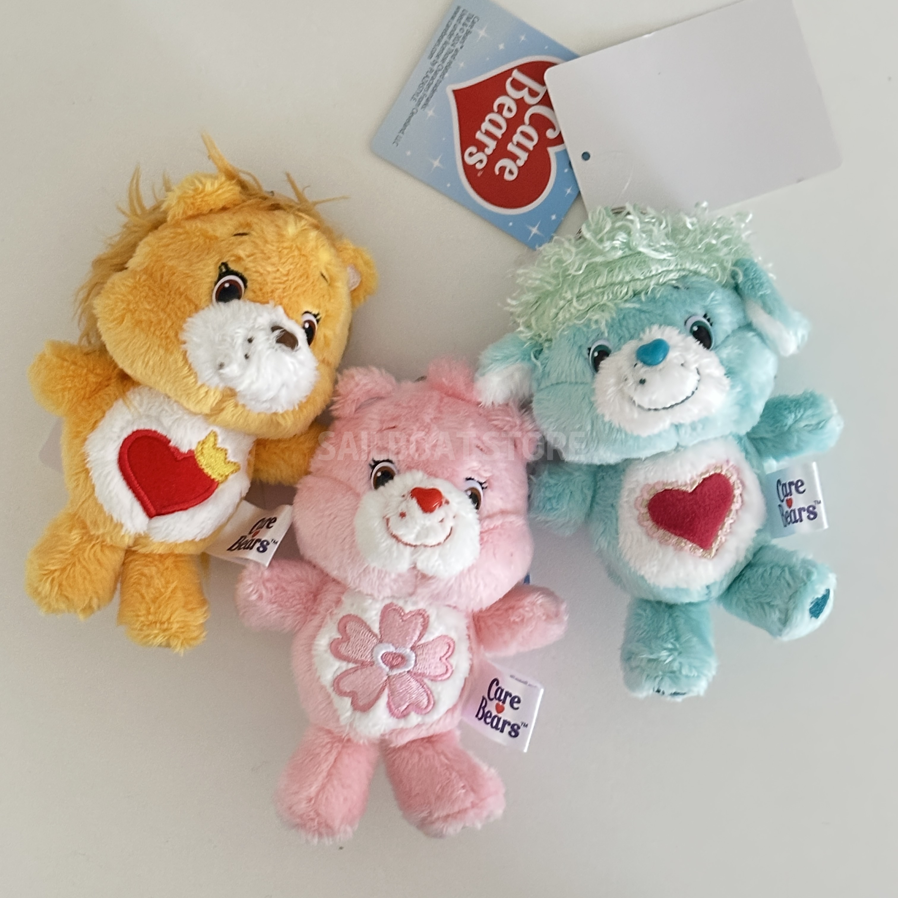#現貨 日版 CARE BEARS 彩虹熊 毛絨吊飾 鑰匙圈