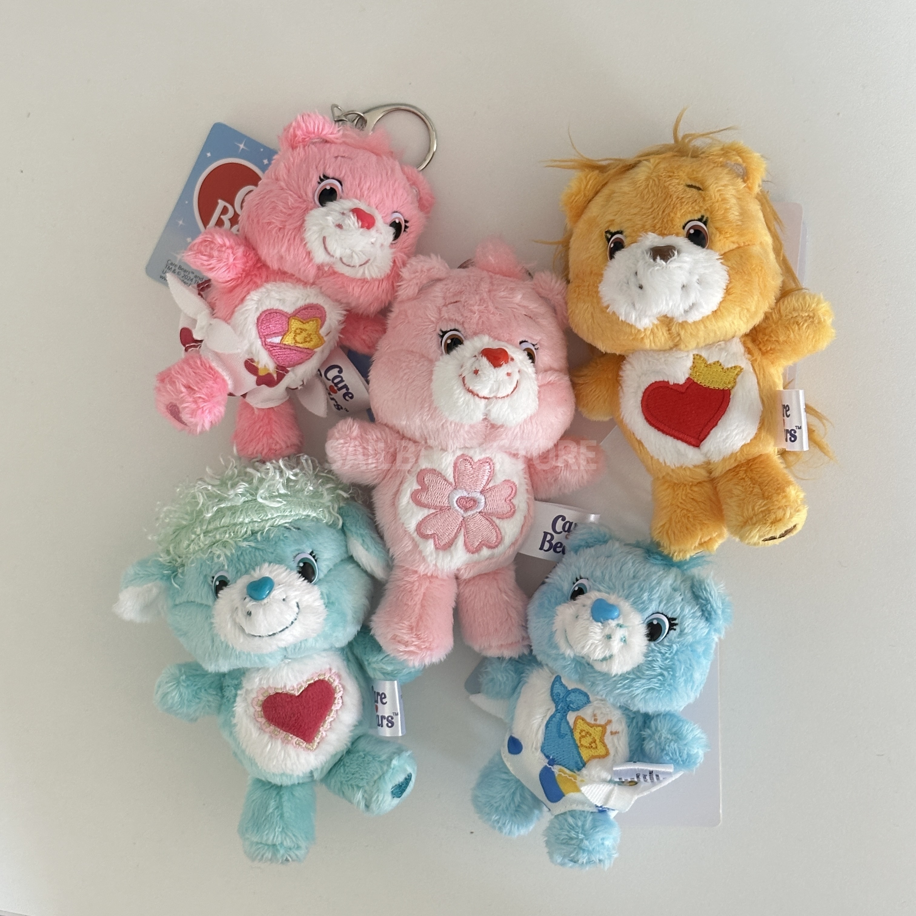 #現貨 日版 CARE BEARS 彩虹熊 毛絨吊飾 鑰匙圈
