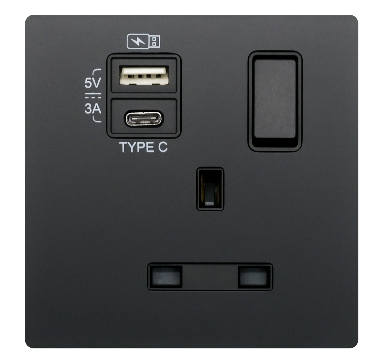 JOVIA 頌雅 13A單位有開關連USB＋TYPE-C插座