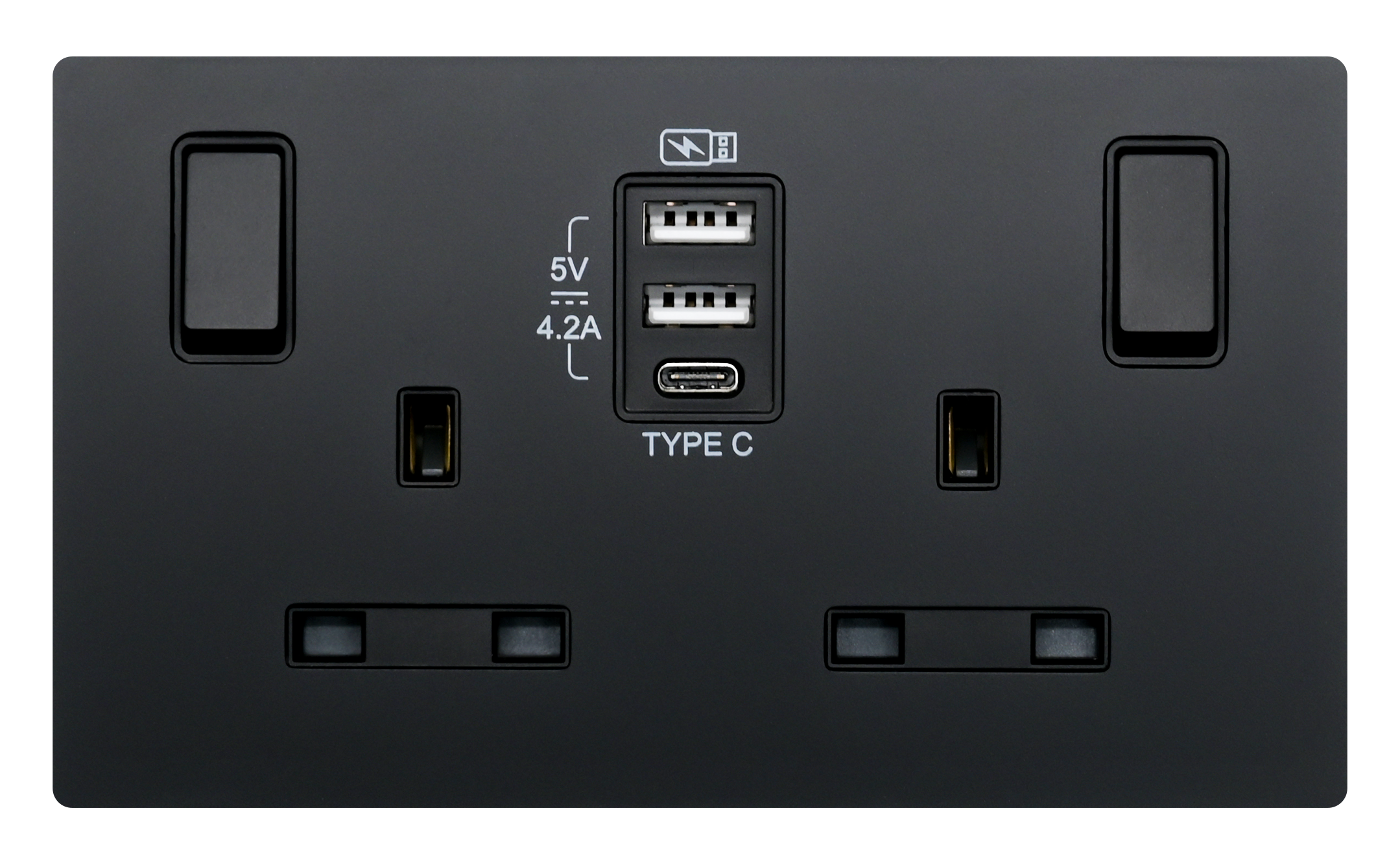 JOVIA 頌雅 13A 2位有開關連2位USB＋TPYE-C插座