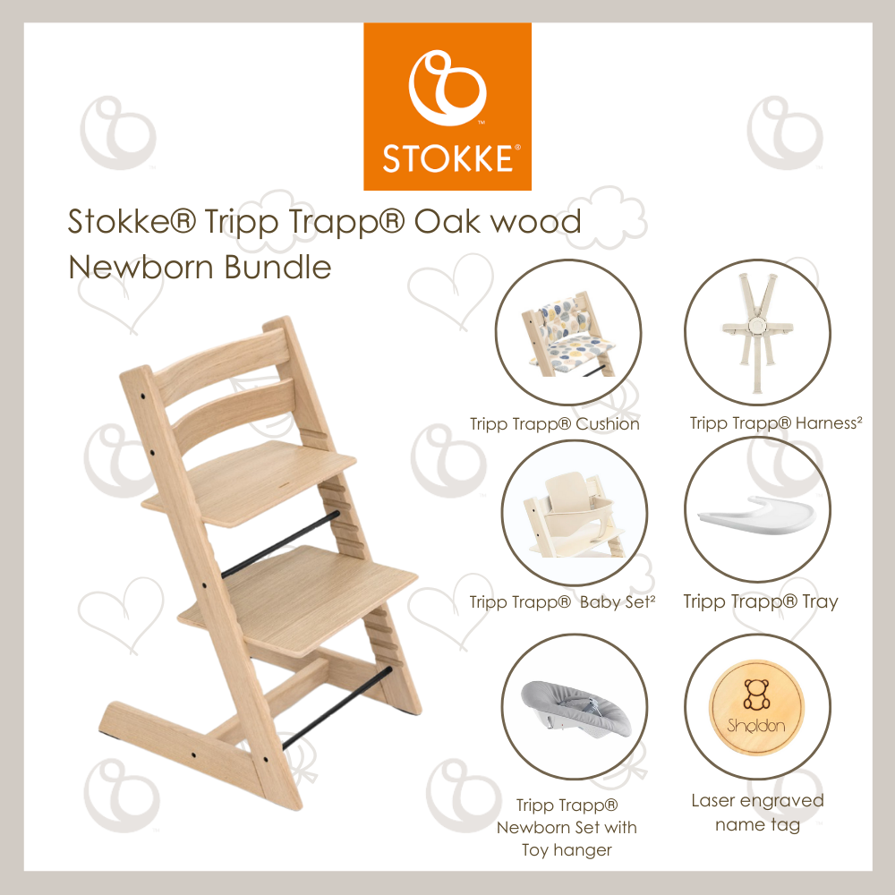 Stokke®Tripp Trapp®Chair(Oak) Newborn Bundle