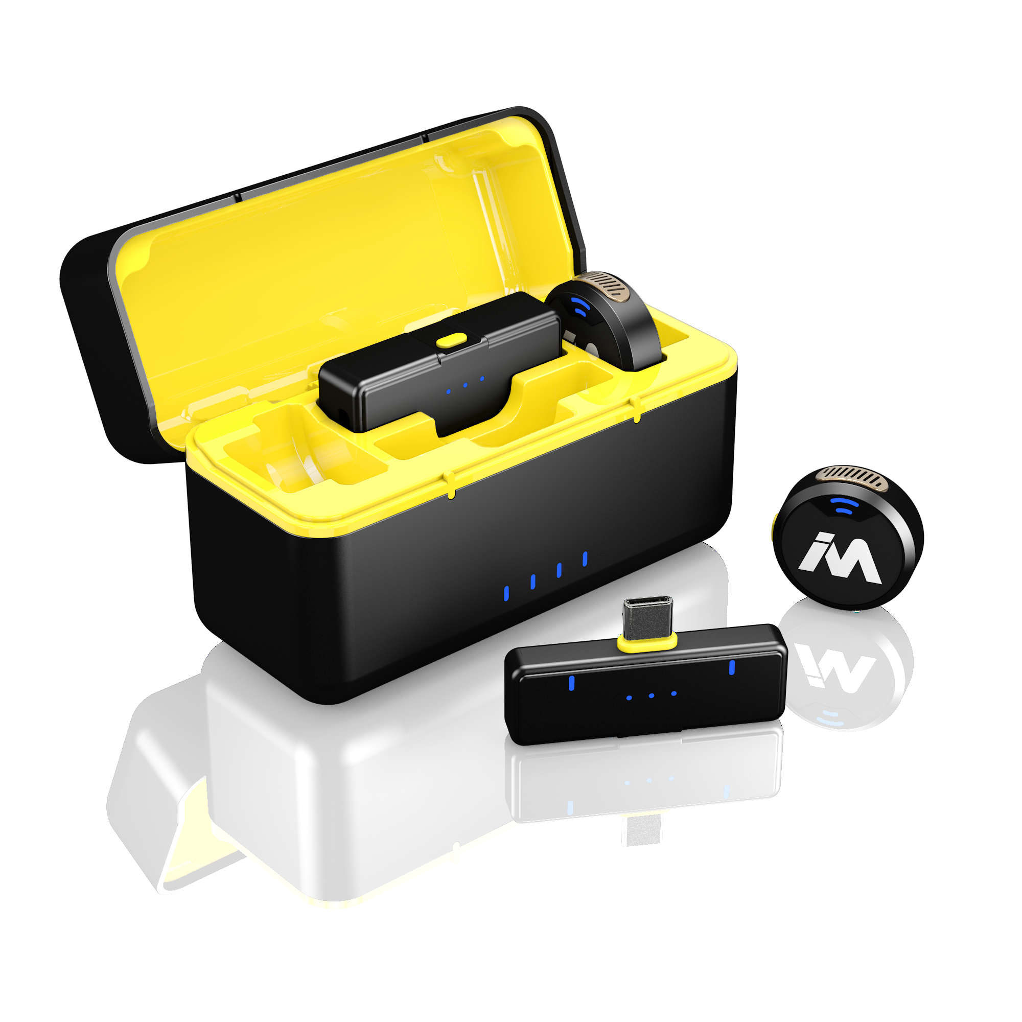 Mailada X3 手機迷你無線1對2收音咪連電池盒套裝