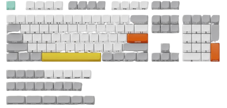 XVX側刻矮軸Key Caps (淨鍵帽,沒有鍵盤)