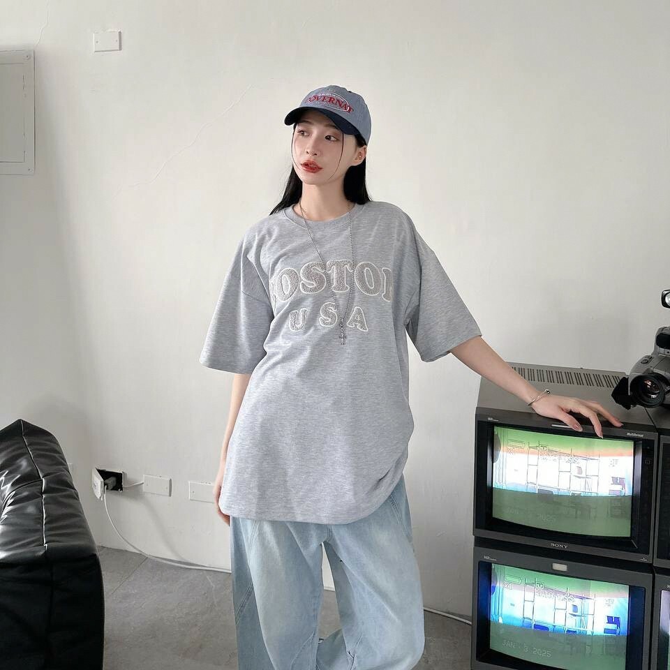 自訂款  BOSTON毛巾繡短T IM80835