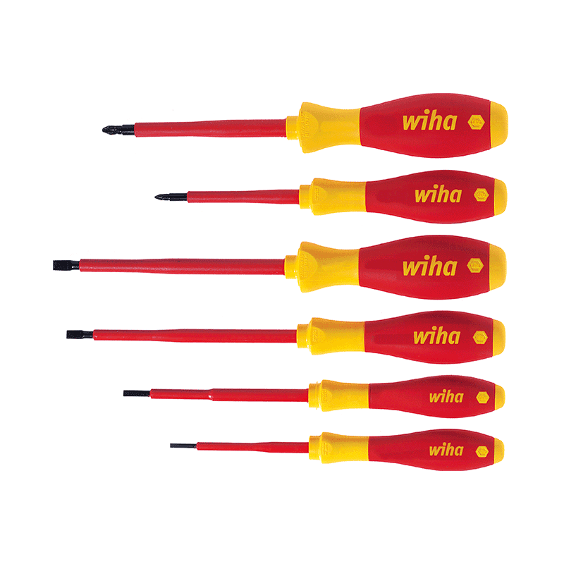 WI25477 Softfinish 電工絕緣螺絲批一字/十字 6件套
