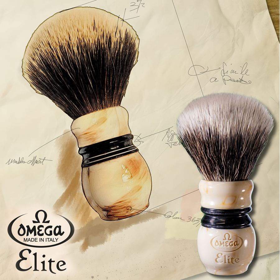 Omega Elite 纖維 shaving brush - MB1921 Vintage Edition