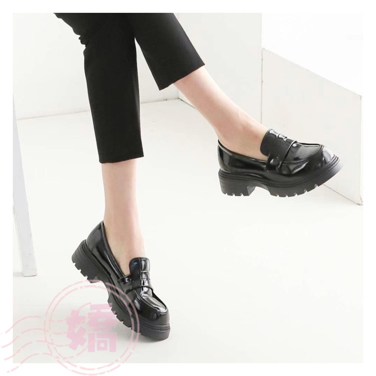 K20007圓頭厚底樂福鞋(亮面'霧面)(230'235'240'245'250)