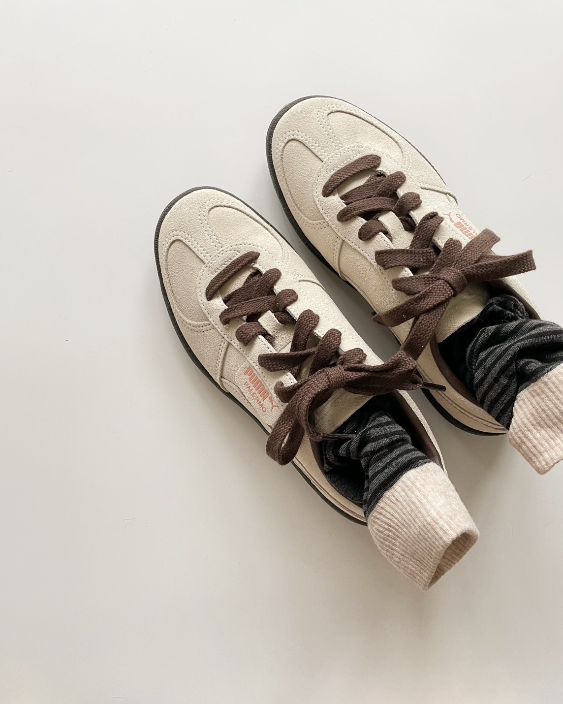 <奶呼呼>Puma Palermo 麂皮 復古 焦糖底  焦糖奶咖