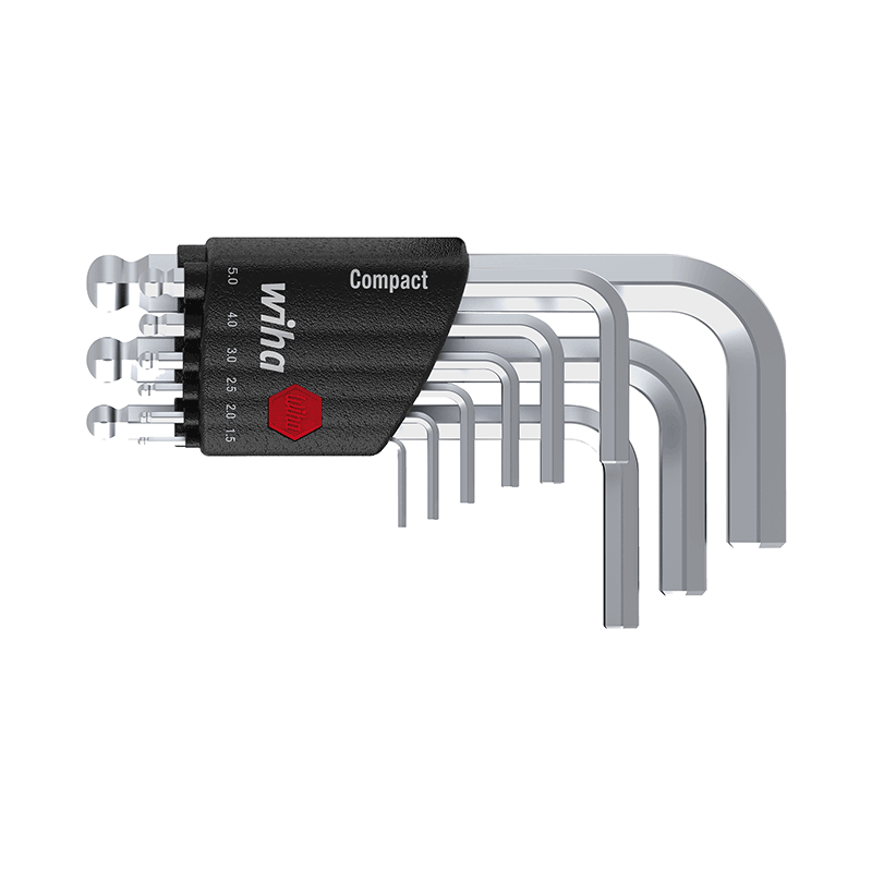 WI40411 Compact 鍍鉻內六角短身六角匙（波頭） 9件套