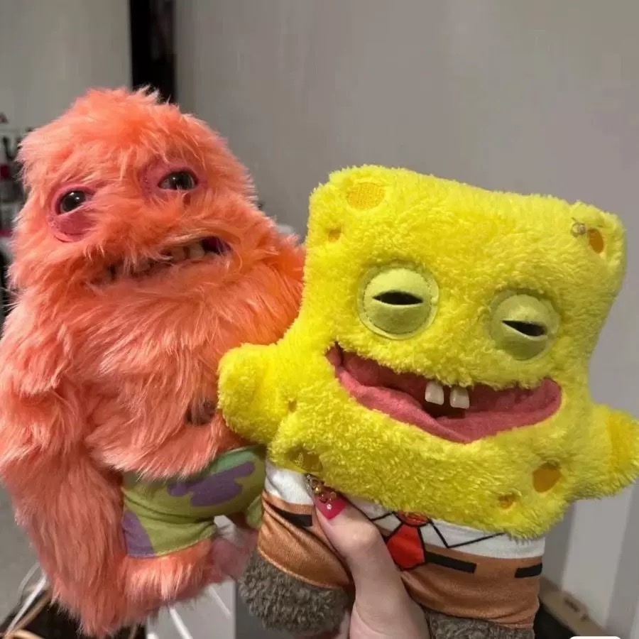 FUGGLER 牙齒怪 放克牙寶 惡搞 醜萌 海綿寶寶 派大星 毛絨 公仔 娃娃