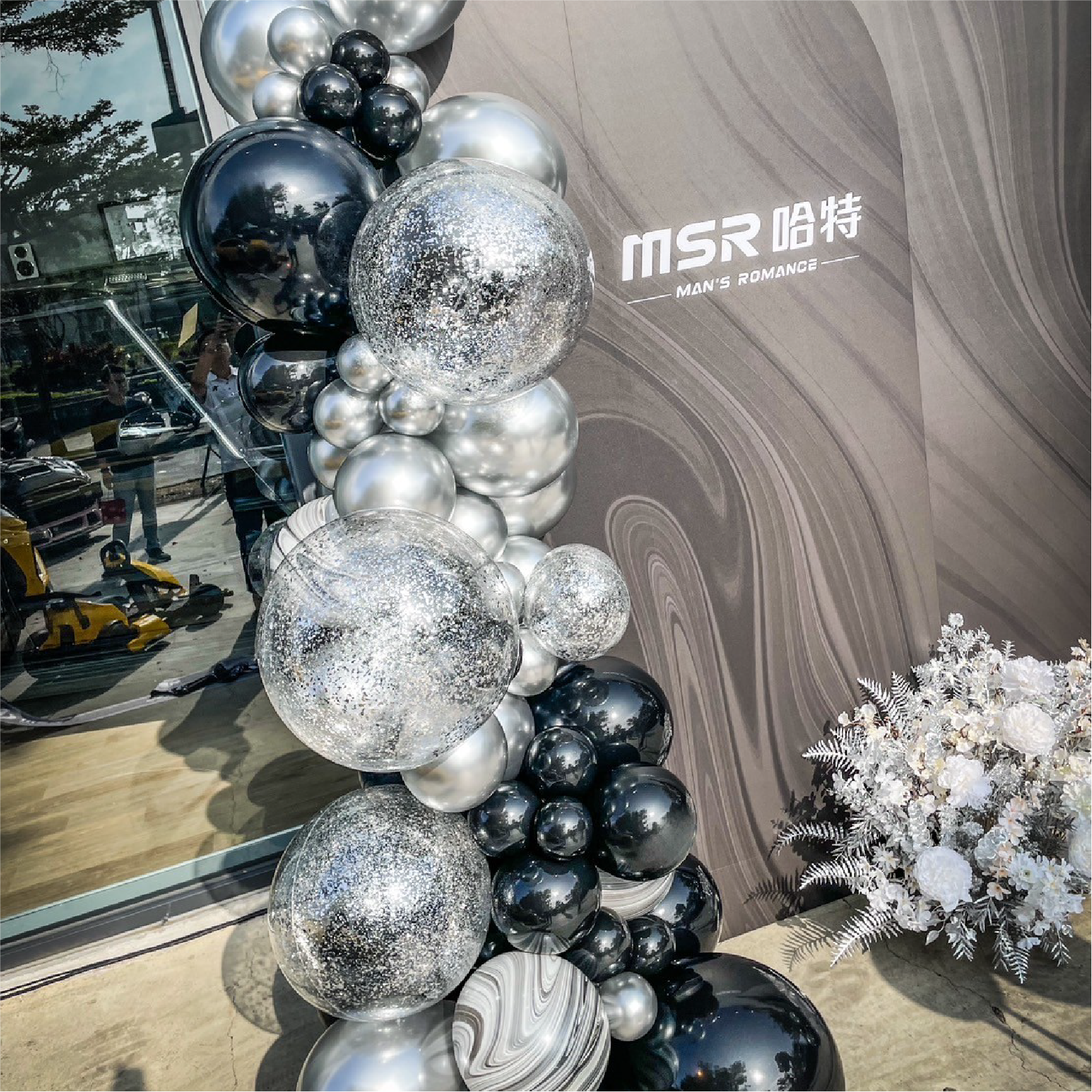 【戶外】開幕佈置．黑銀色系