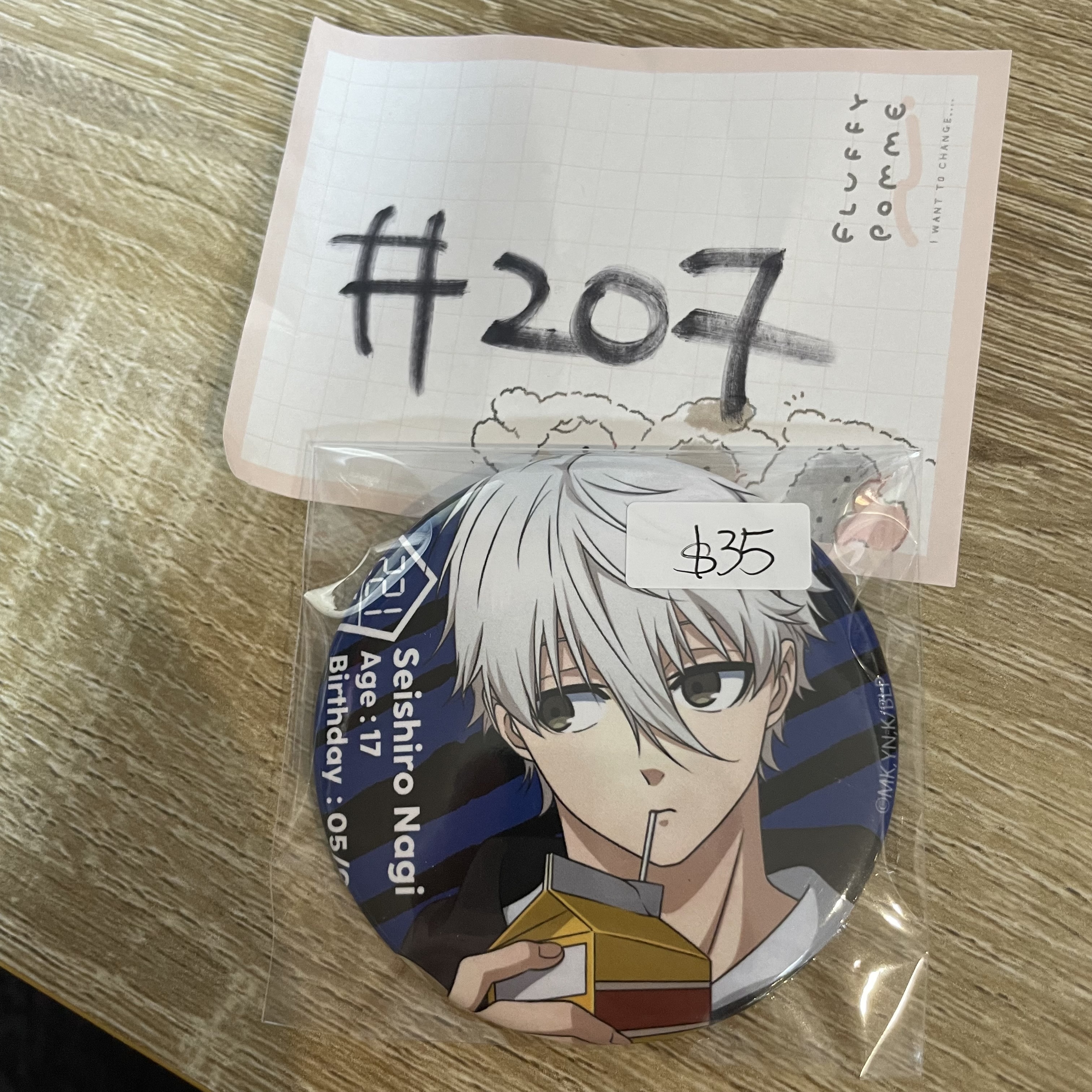 Blue Lock 凪誠士郎  襟章#207