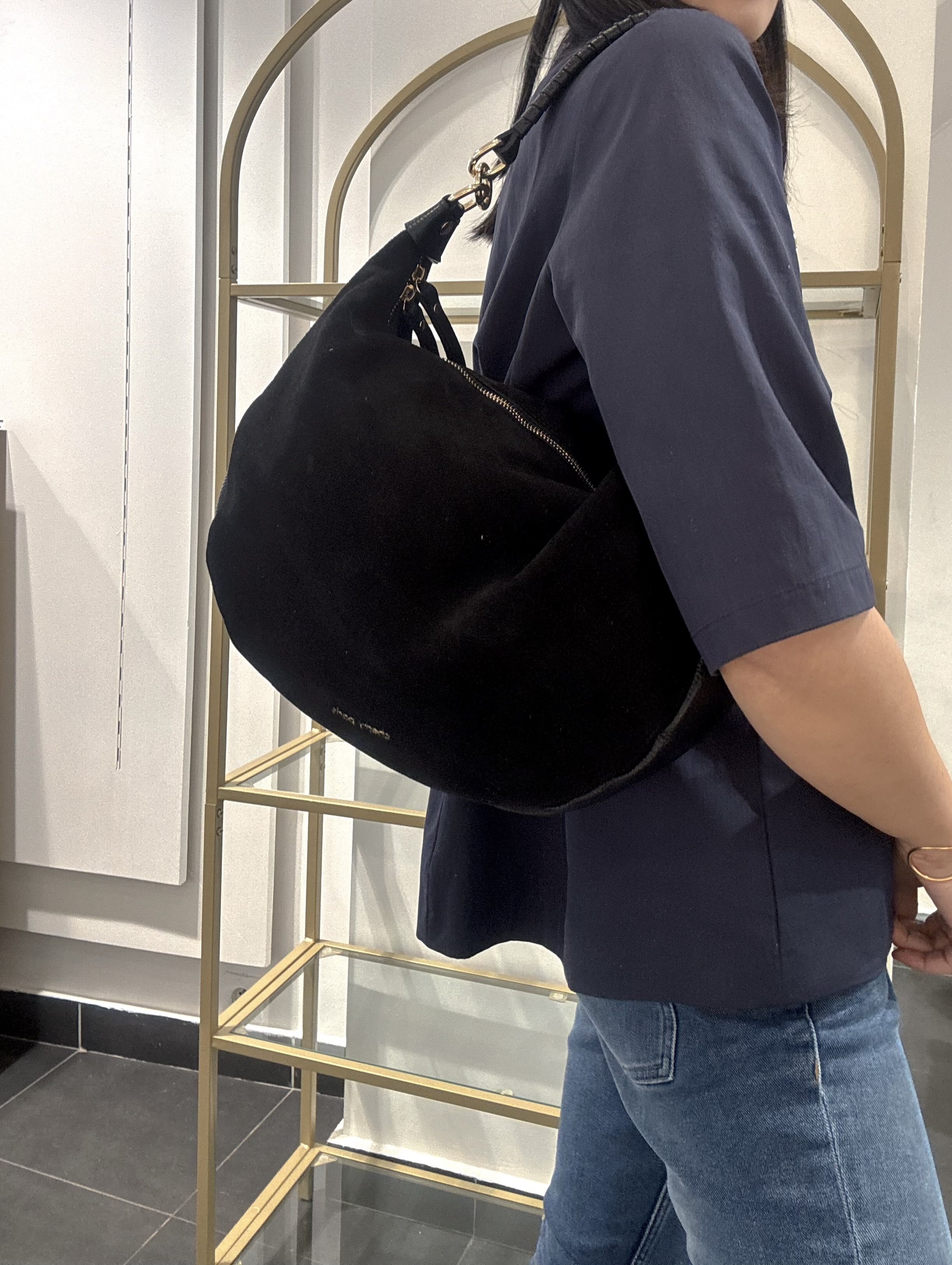 Cherry Paris Leather NADINE SUEDE 4165 Black 黑色