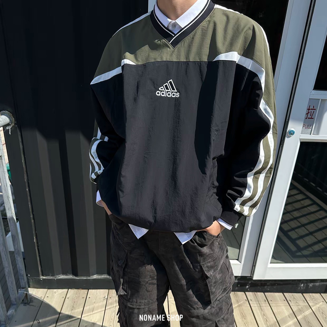 ADIDAS Cutline Pullover 防風 V領 寬鬆 長袖 (男款)