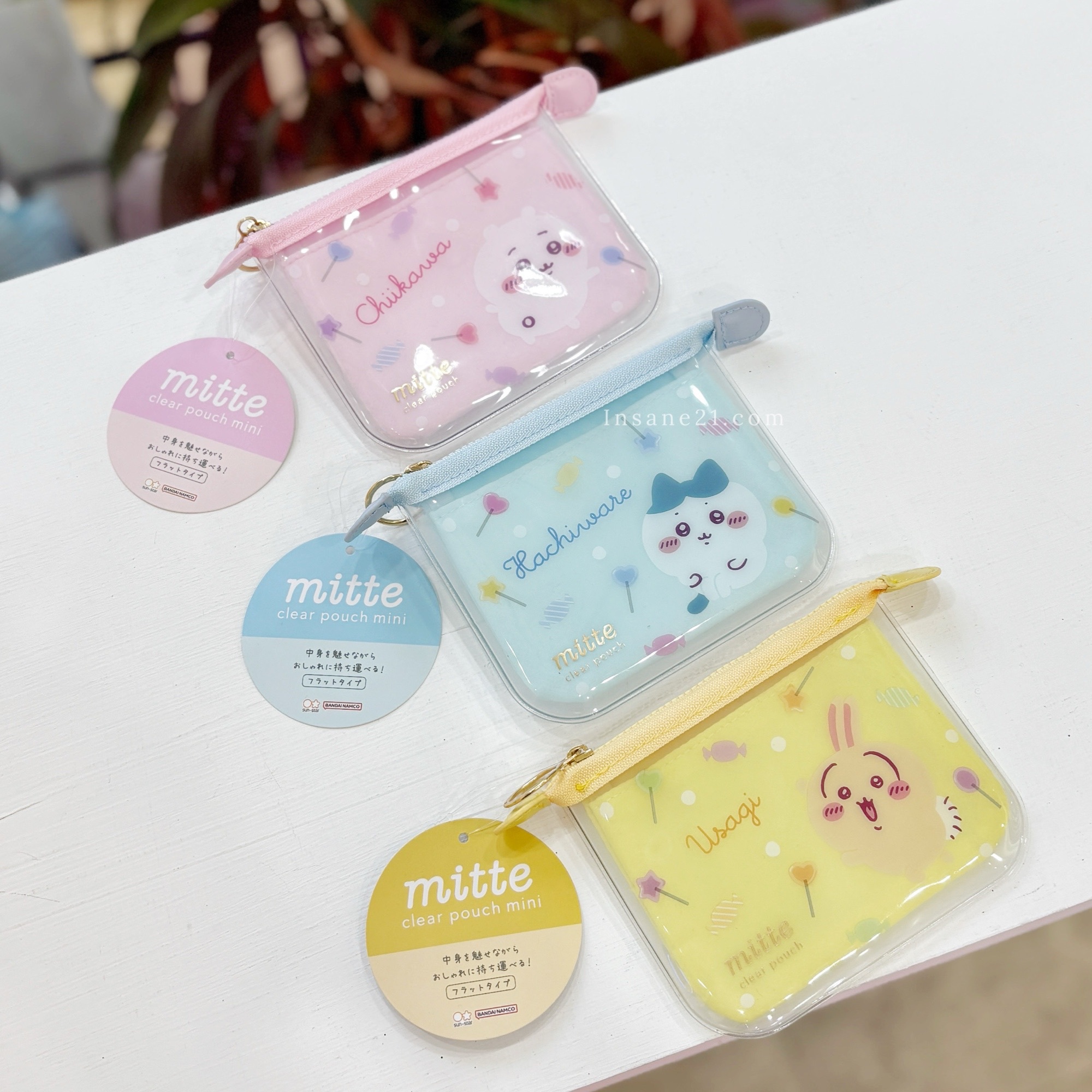 CHIIKAWA 吉伊卡哇 雙層透明收納包 吊扣 零錢包 小包/現貨