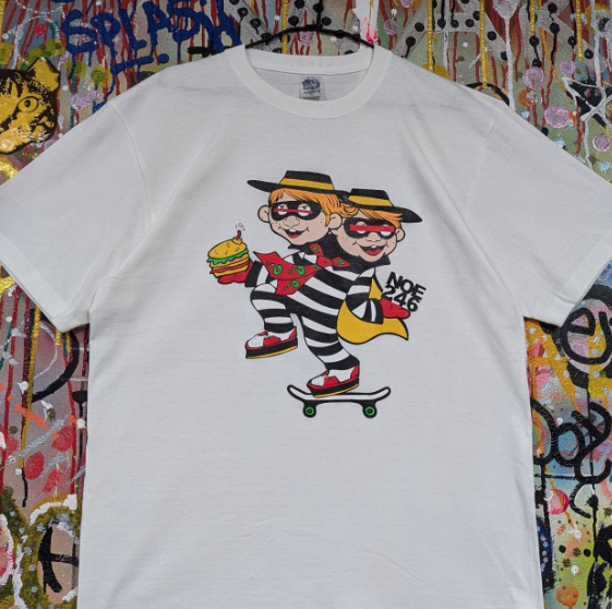 NOE 漢堡神偷 T  白色 