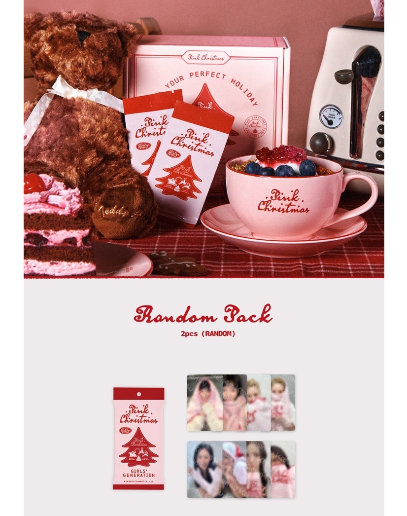 Girls generation pink Christmas photo card pack 2024