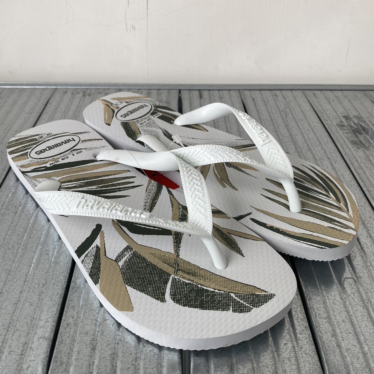 Havaianas 哈瓦仕 拖鞋 男女鞋 海灘 椰子樹 白 Aloha 4111355-7153U