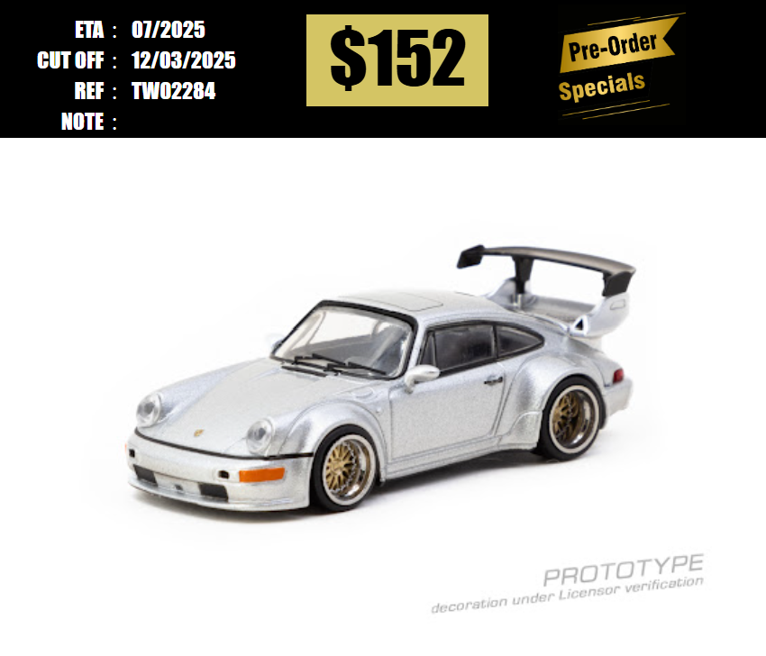 PO-$152 * TARMAC * 1:64 RWB 964 Silver [OD28/02]