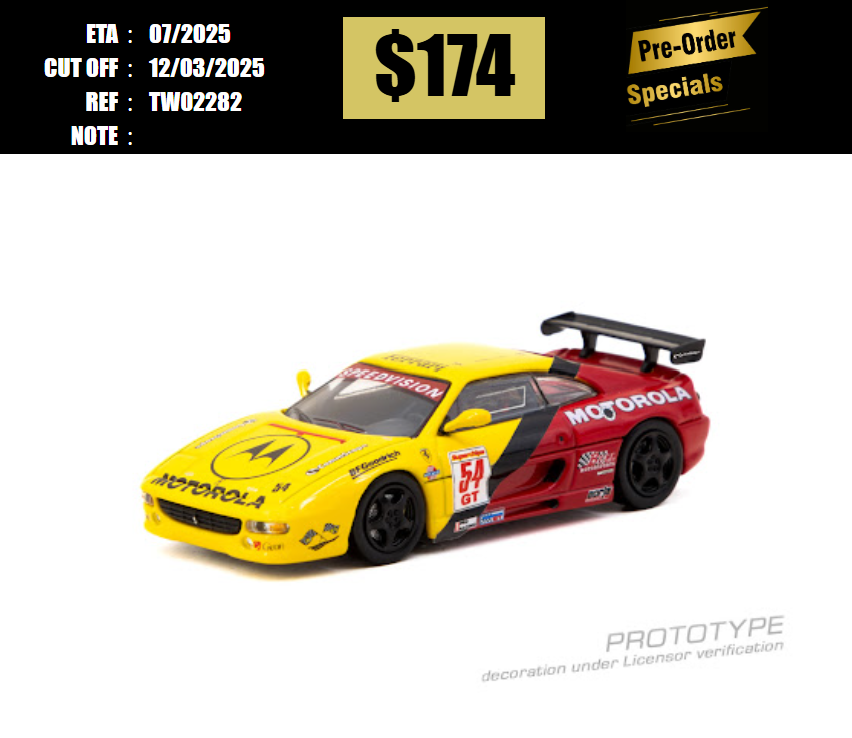 PO-$174 * TARMAC * 1:64 Ferrari F355 Challenge World Challenge Series 2000 Matt Drendel [OD28/02]