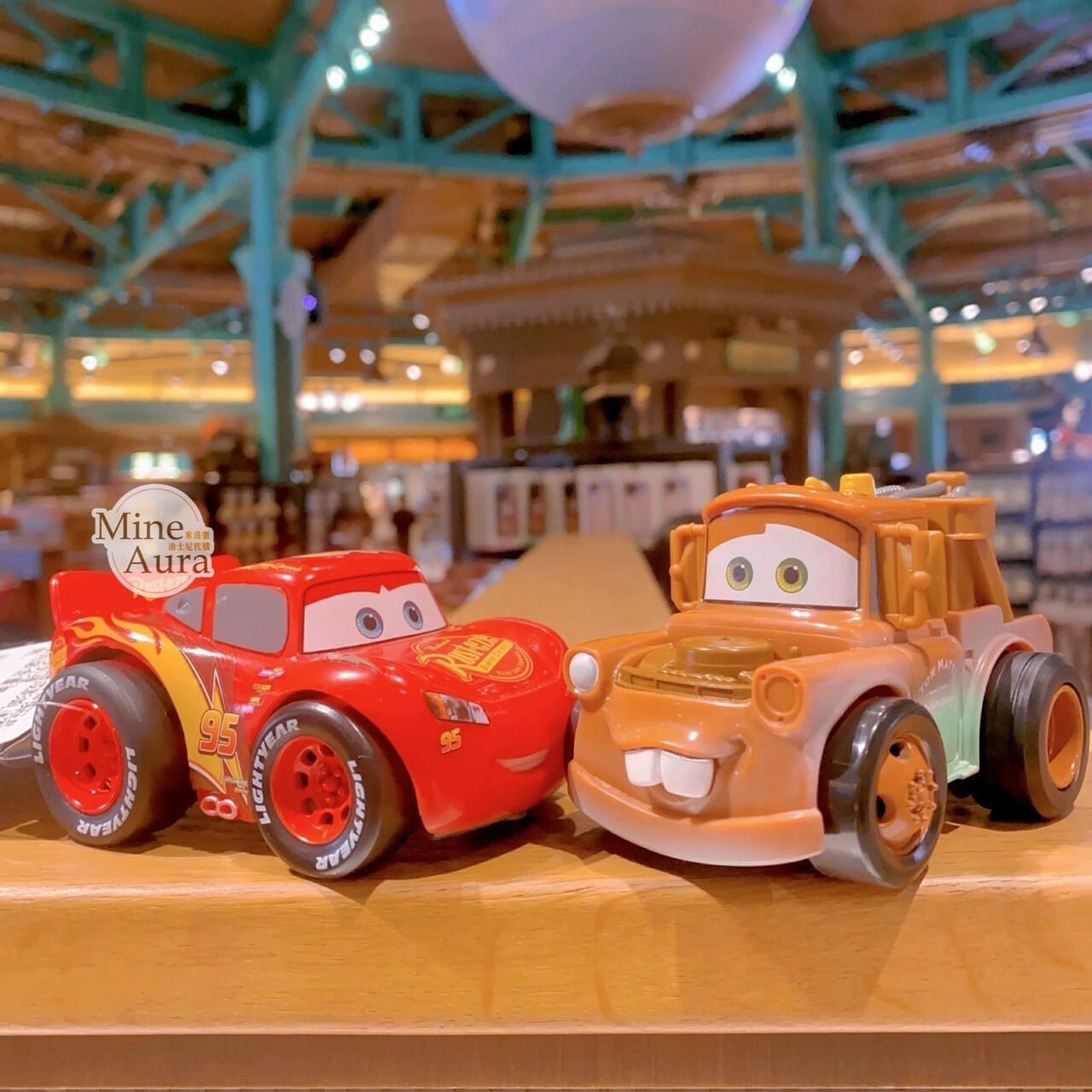 閃電麥坤 Lightning McQueen 拖線 Mater 造型 玩具 迴力車 汽車總動員 Cars -上海迪士尼樂園