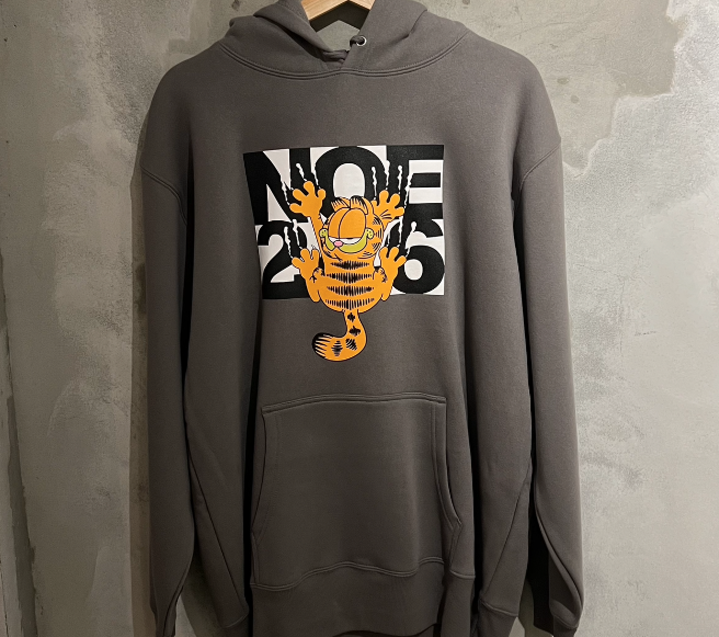 NOE 加菲貓 帽T 深灰