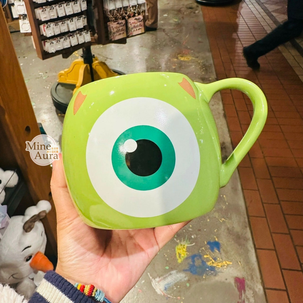 大眼仔 Mike Wazowski 大臉圖案 馬克杯 水杯 怪獸電力公司 Monsters, Inc. -上海迪士尼樂園
