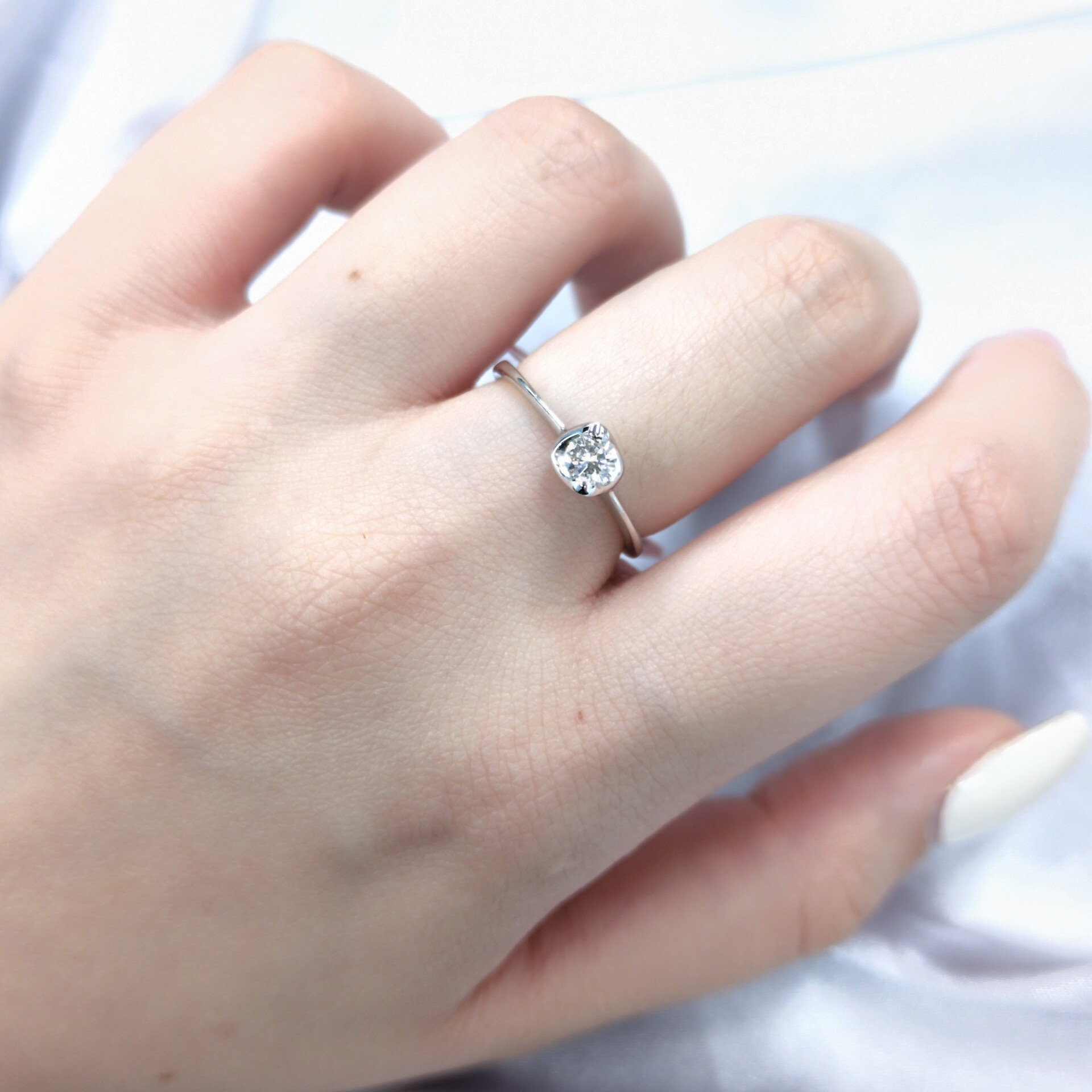 18K White Gold 0.20ct Diamond Ring