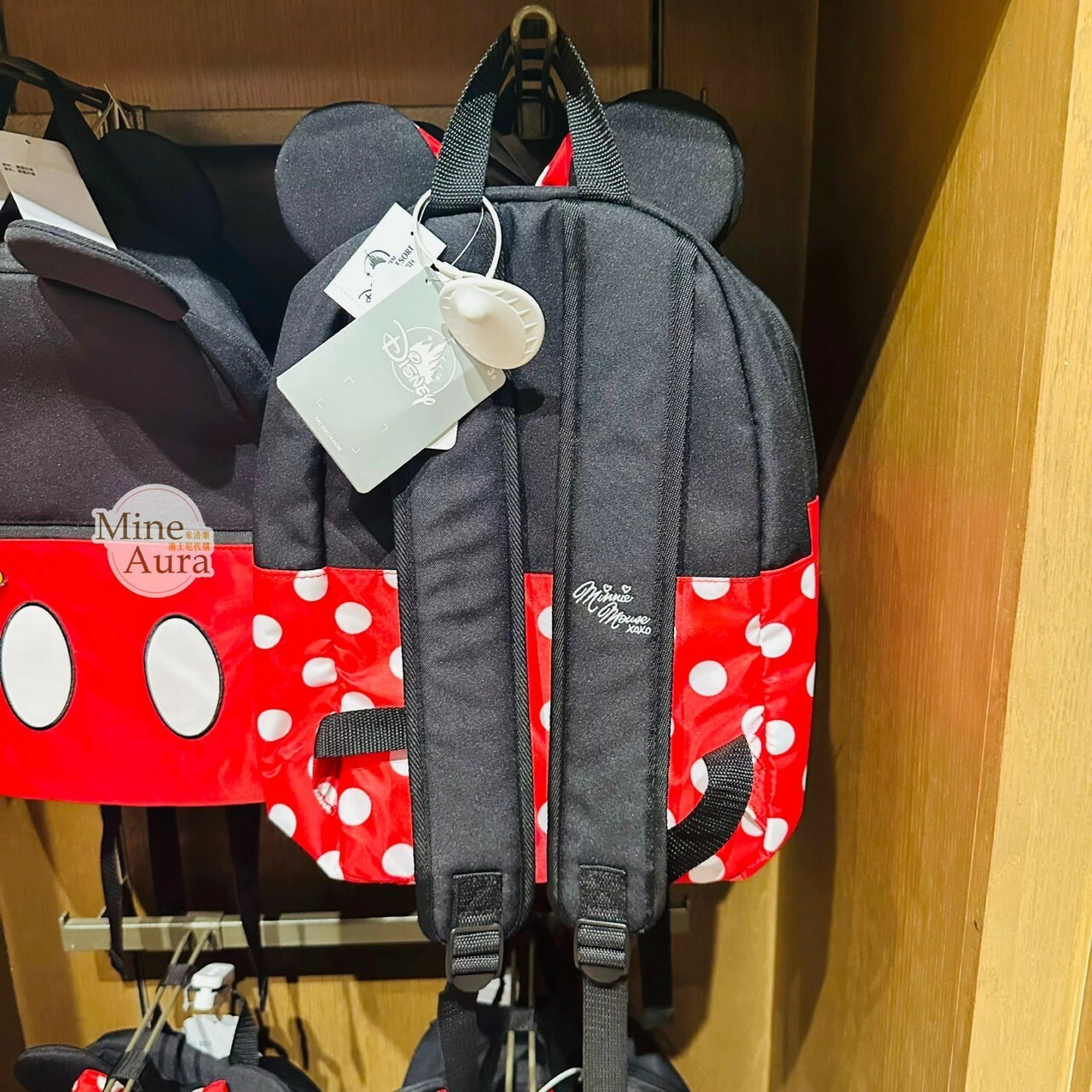 米妮 Minnie 經典配色 立體耳朵 造型 後背包 -上海迪士尼樂園