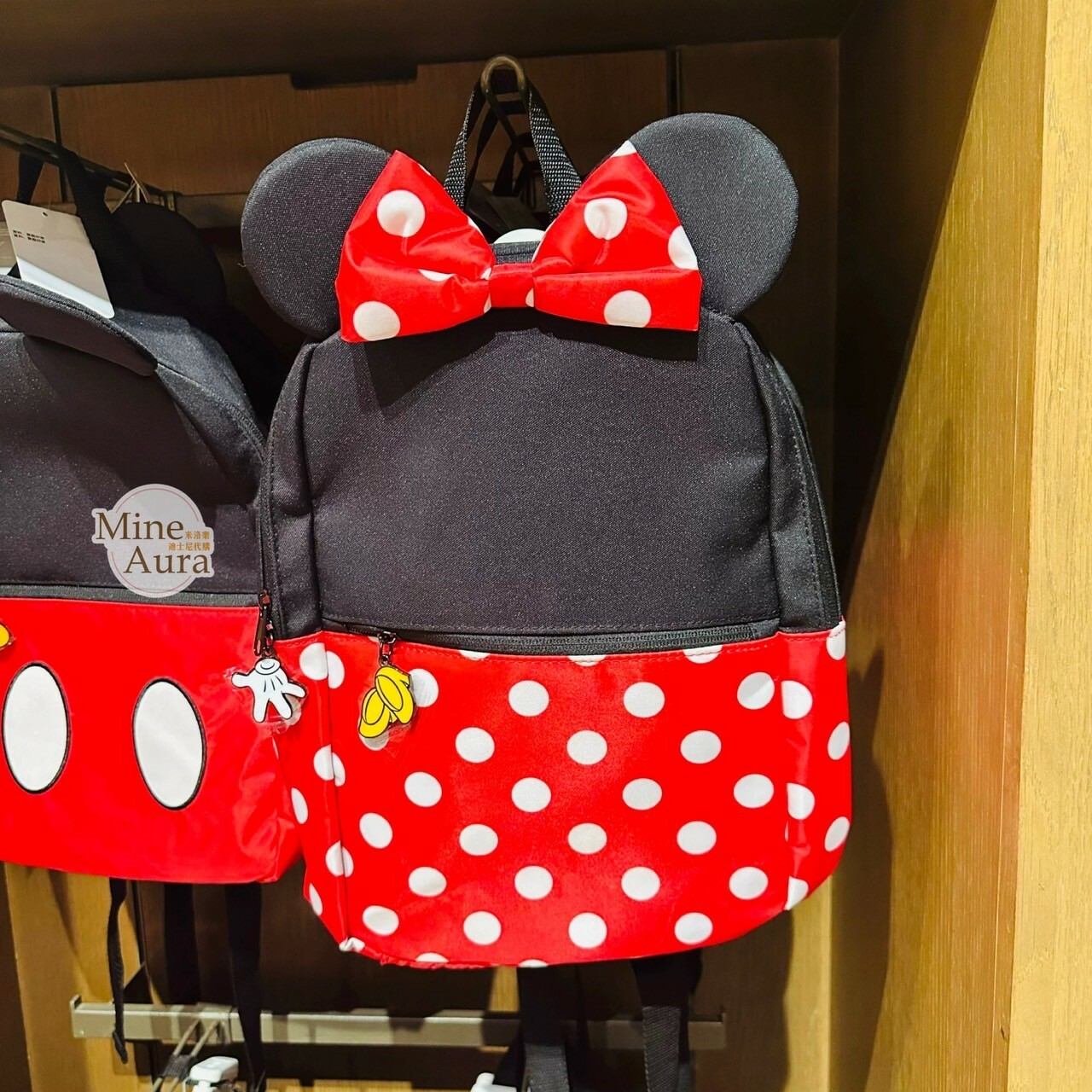米妮 Minnie 經典配色 立體耳朵 造型 後背包 -上海迪士尼樂園